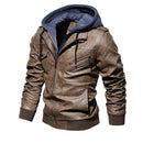 Campera de Cuero Impermeable para Hombre