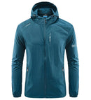Campera Rompeviento Impermeable con Capucha para Hombre