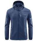 Campera Rompeviento Impermeable con Capucha para Hombre