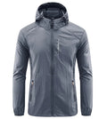 Campera Rompeviento Impermeable con Capucha para Hombre