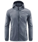 Campera Rompeviento Impermeable con Capucha para Hombre