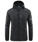 Campera Rompeviento Impermeable con Capucha para Hombre
