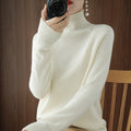 Sweater de Cashmere con Cuello Alto para Mujer